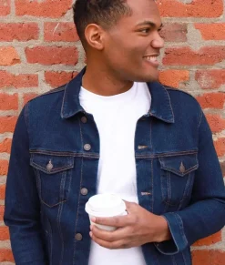 Online Nayked Apparel Men'S Soft Vintage Denim Jacket