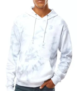 Best Nayked Apparel Men'S Soft Washed Tie Dye Fleece Hoodie