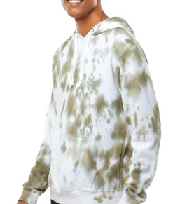 Best Nayked Apparel Men'S Soft Washed Tie Dye Fleece Hoodie