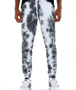 Best Nayked Apparel Men'S Soft Washed Tie Dye Fleece Joggers