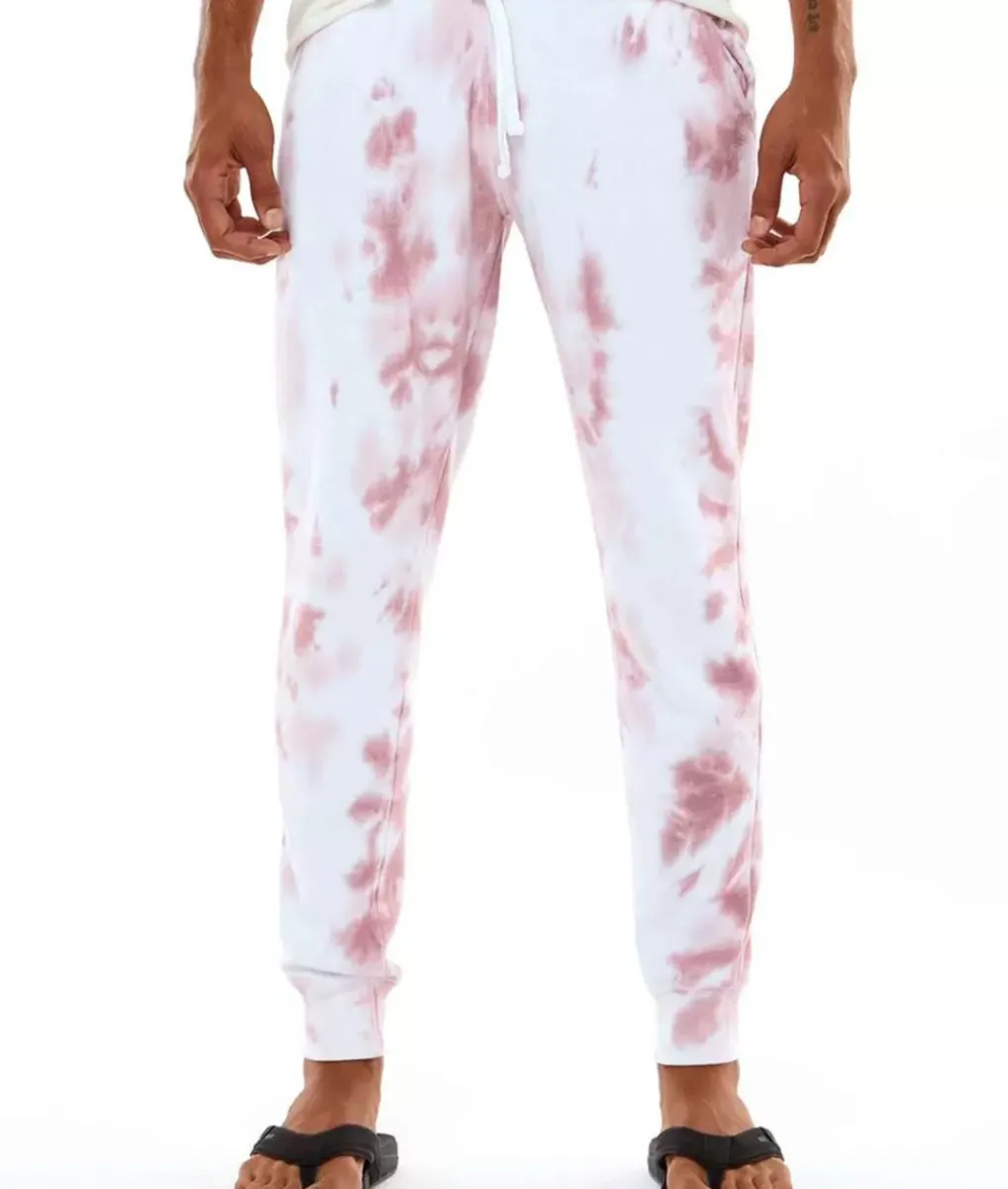 Best Nayked Apparel Men'S Soft Washed Tie Dye Fleece Joggers