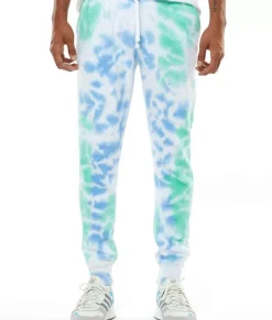 Best Nayked Apparel Men'S Soft Washed Tie Dye Fleece Joggers
