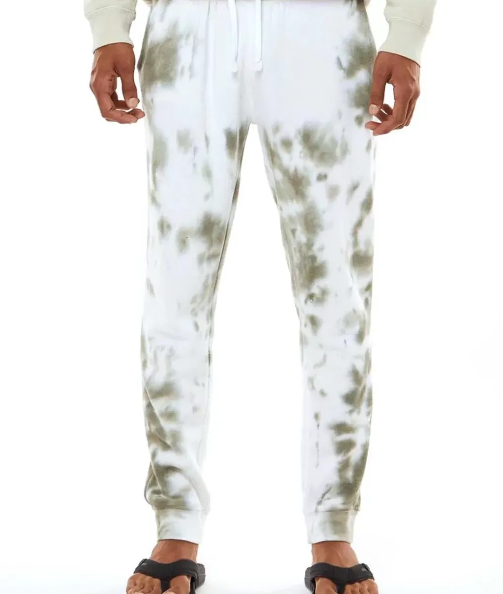 Best Nayked Apparel Men'S Soft Washed Tie Dye Fleece Joggers