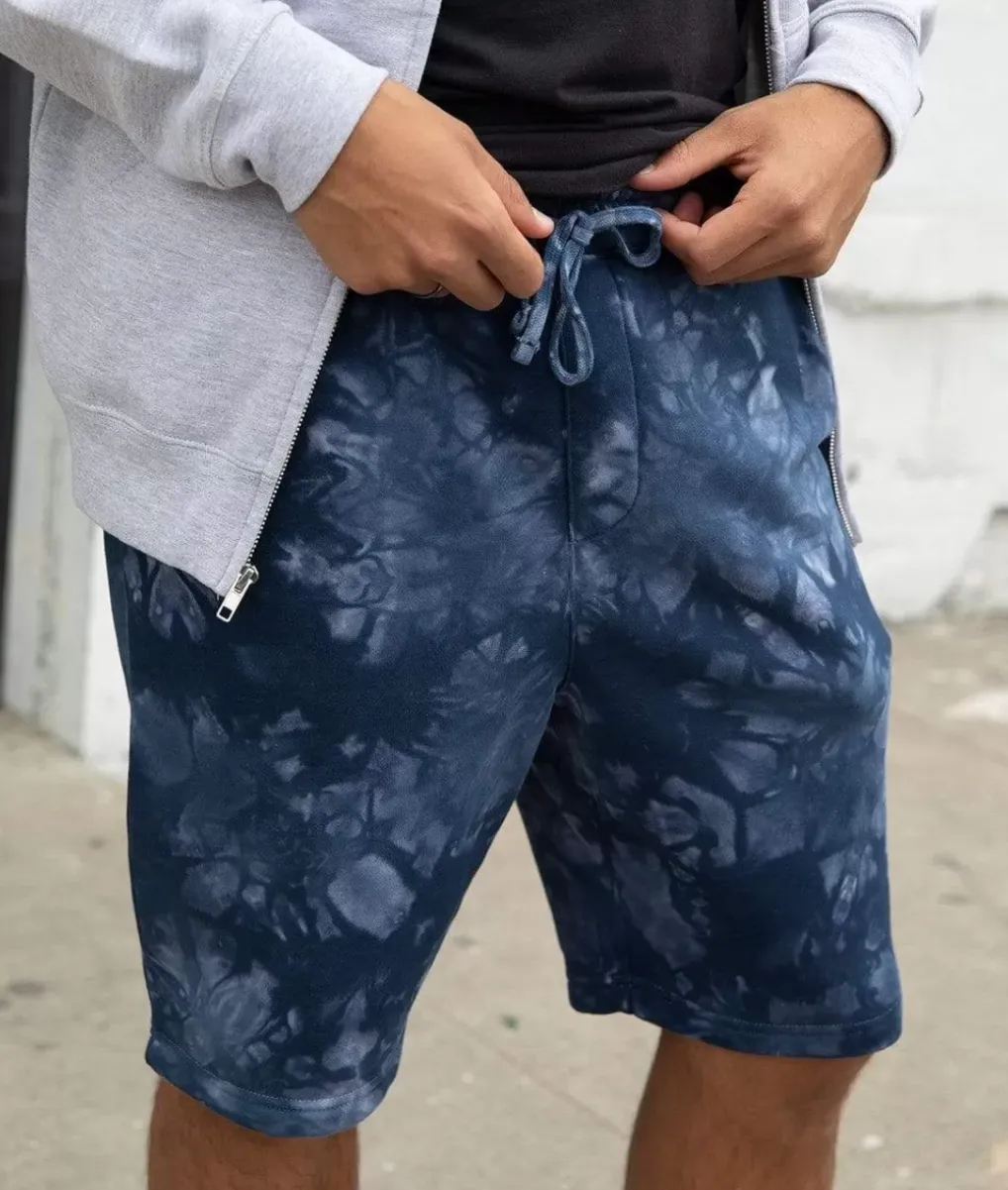 Hot Nayked Apparel Men'S Tie Dye Fleece Shorts