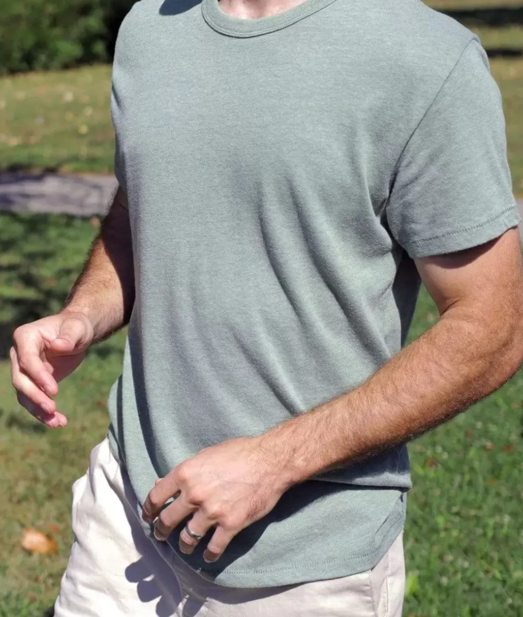 Fashion Nayked Apparel Men'S Vintage Crew T-Shirt