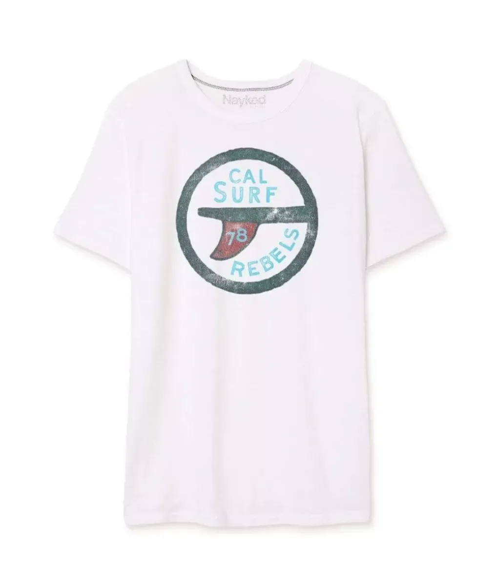 Fashion Nayked Apparel Men'S Vintage Graphic Crew Neck T-Shirt | Surf Rebels