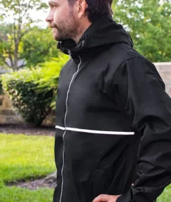Sale Nayked Apparel Men'S Water-Resistant Tech Jacket/Discontinued Black