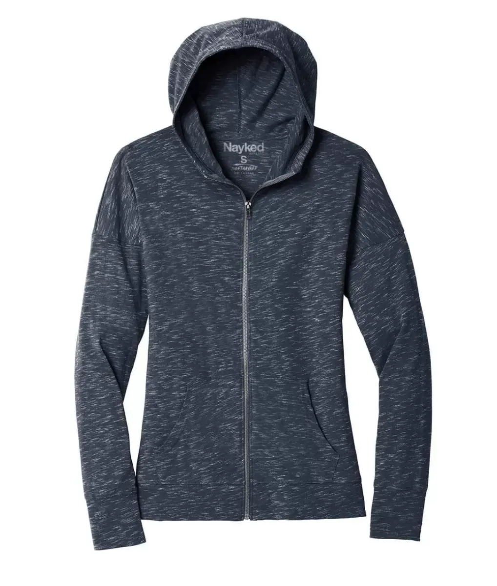 Outlet Nayked Apparel Real Women'S Ridiculously Soft Plus Lightweight Full Zip Hoodie