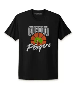 Hot Nayked Apparel Ridiculously Soft Cotton Graphic Tee | Ohio Players (Buckeye Leaf)