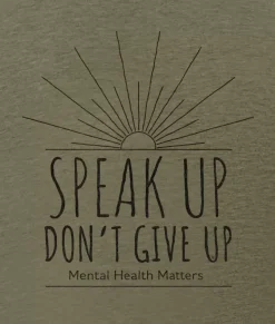 Sale Nayked Apparel Ridiculously Soft Crew Neck Graphic T-Shirt | Speak Up Don'T Give Up Front Graphic