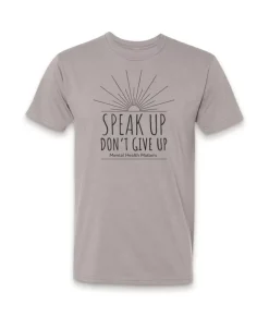 Sale Nayked Apparel Ridiculously Soft Crew Neck Graphic T-Shirt | Speak Up Don'T Give Up Front Graphic