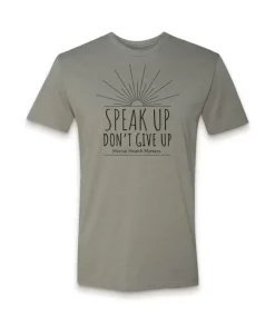 Sale Nayked Apparel Ridiculously Soft Crew Neck Graphic T-Shirt | Speak Up Don'T Give Up Front Graphic