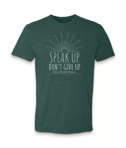 Sale Nayked Apparel Ridiculously Soft Crew Neck Graphic T-Shirt | Speak Up Don'T Give Up Front Graphic
