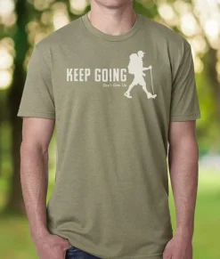 Best Nayked Apparel Ridiculously Soft Crew Neck Graphic T-Shirt | Keep Going With Hiker