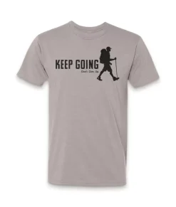 Best Nayked Apparel Ridiculously Soft Crew Neck Graphic T-Shirt | Keep Going With Hiker