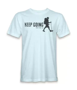 Best Nayked Apparel Ridiculously Soft Crew Neck Graphic T-Shirt | Keep Going With Hiker