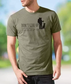 Outlet Nayked Apparel Ridiculously Soft Crew Neck Graphic T-Shirt | Don'T Give Up-Hike With Your Dog