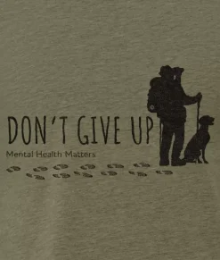 Outlet Nayked Apparel Ridiculously Soft Crew Neck Graphic T-Shirt | Don'T Give Up-Hike With Your Dog