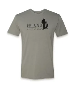 Online Nayked Apparel Ridiculously Soft Crew Neck Graphic T-Shirt | Don'T Give Up-Hike With Your Dog