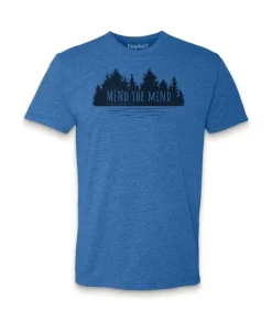 New Nayked Apparel Ridiculously Soft Crew Neck Graphic T-Shirt | Mend The Mind-Treeline And Lake Graphic