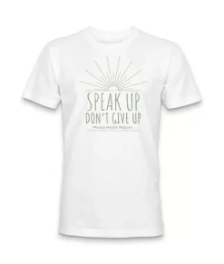 New Nayked Apparel Ridiculously Soft Crew Neck Graphic T-Shirt | Speak Up Don'T Give Up Front Graphic