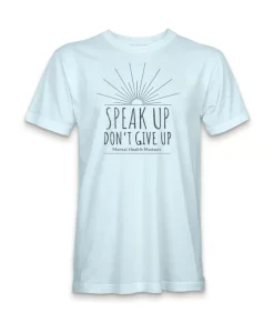 New Nayked Apparel Ridiculously Soft Crew Neck Graphic T-Shirt | Speak Up Don'T Give Up Front Graphic
