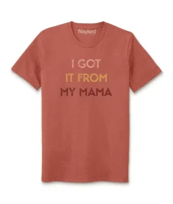 Online Nayked Apparel Ridiculously Soft Heather Sueded Graphic Tee | I Got It From My Mama
