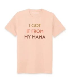 Hot Nayked Apparel Ridiculously Soft Heather Sueded Graphic Tee | I Got It From My Mama