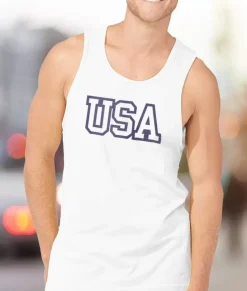 Outlet Nayked Apparel Ridiculously Soft Men'S Usa Text Tank