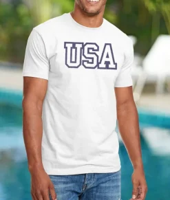 Clearance Nayked Apparel Ridiculously Soft Men'S Usa Text Shirt
