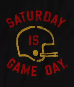 Hot Nayked Apparel Ridiculously Soft Saturday Is Game Day Graphic Long Sleeve Crew Neck T-Shirt