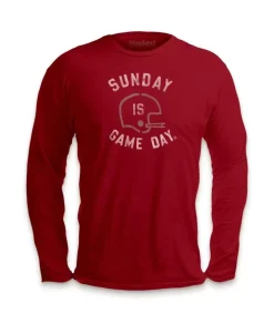 Hot Nayked Apparel Ridiculously Soft Saturday Is Game Day Graphic Long Sleeve Crew Neck T-Shirt