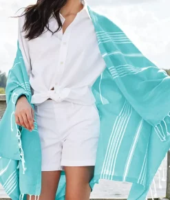 Best Nayked Apparel Soft Striped Summer Throw