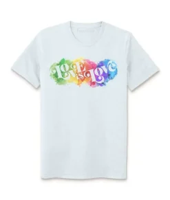 New Nayked Apparel Unisex Ridiculously Soft Lightweight Sueded Graphic T-Shirt | Love Is Love