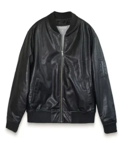 Discount Nayked Apparel Vegan Leather Recycled Bomber Jacket