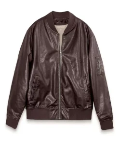 Discount Nayked Apparel Vegan Leather Recycled Bomber Jacket