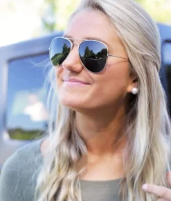 Discount Nayked Apparel Women'S Aviator Polarized Sunglasses, Lifetime Guarantee