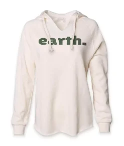 Best Nayked Apparel Women'S California Wave Wash Graphic Hoodie | Earth