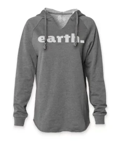 Best Nayked Apparel Women'S California Wave Wash Graphic Hoodie | Earth