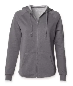 Best Nayked Apparel Women'S California Wave Wash Full-Zip Hoodie