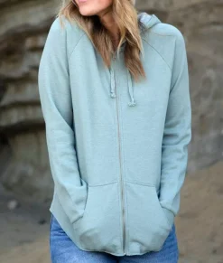 Clearance Nayked Apparel Women'S California Wave Wash Full-Zip Hoodie