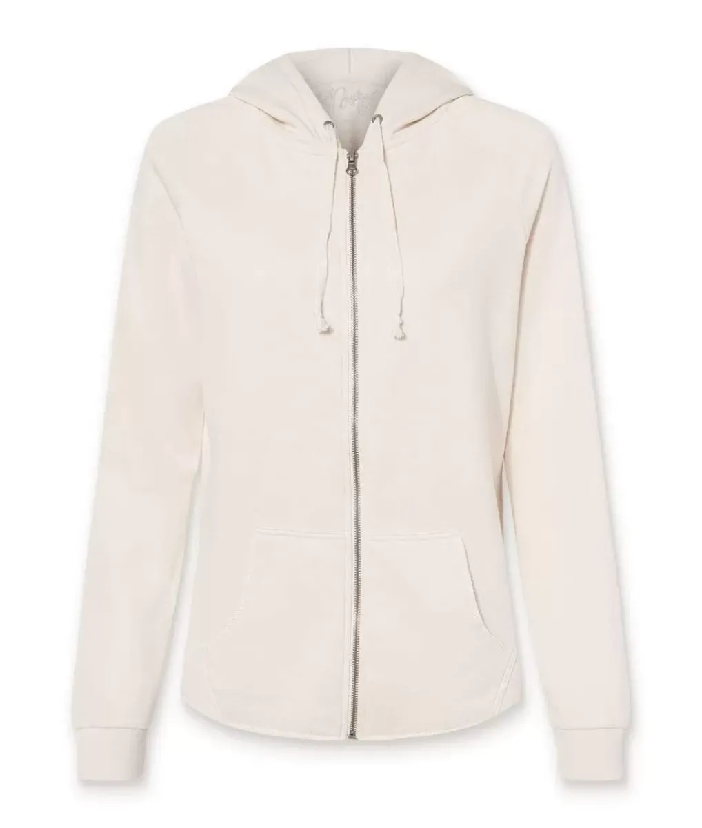 Clearance Nayked Apparel Women'S California Wave Wash Full-Zip Hoodie