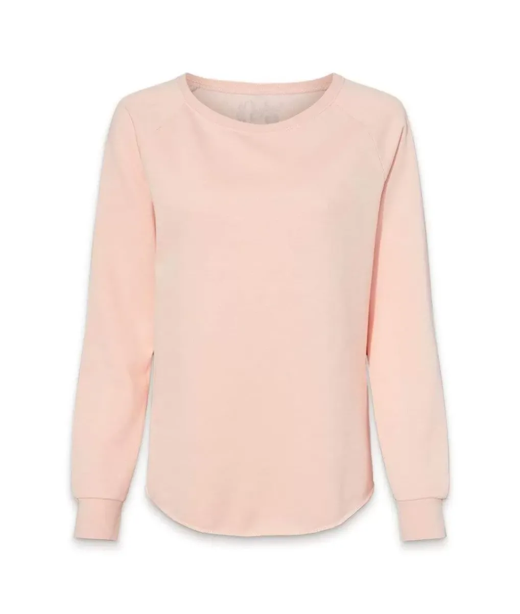 Best Nayked Apparel Women'S California Wave Wash Crewneck Sweatshirt