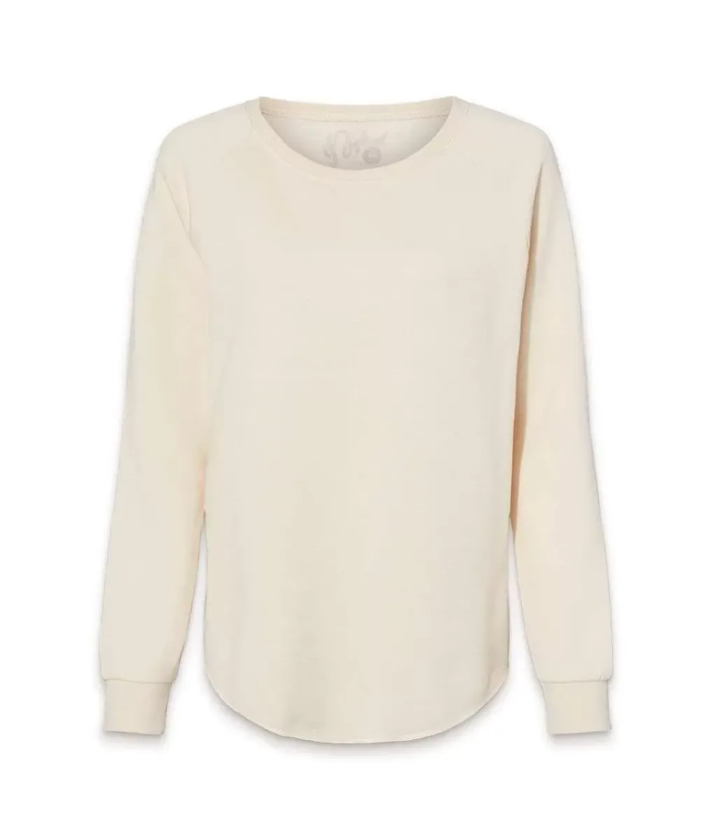 Best Nayked Apparel Women'S California Wave Wash Crewneck Sweatshirt