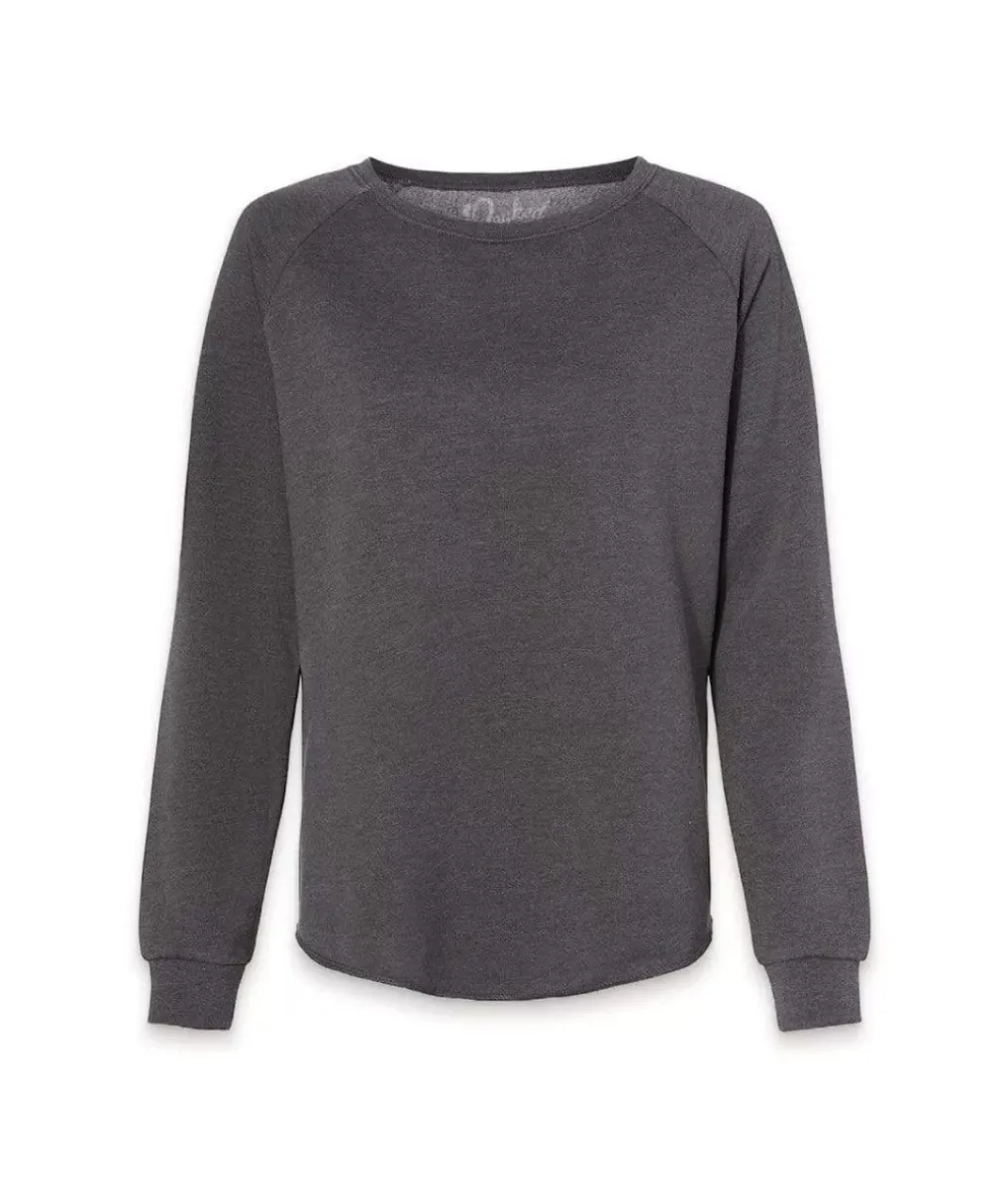 Best Nayked Apparel Women'S California Wave Wash Crewneck Sweatshirt