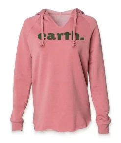 Discount Nayked Apparel Women'S California Wave Wash Graphic Hoodie | Earth