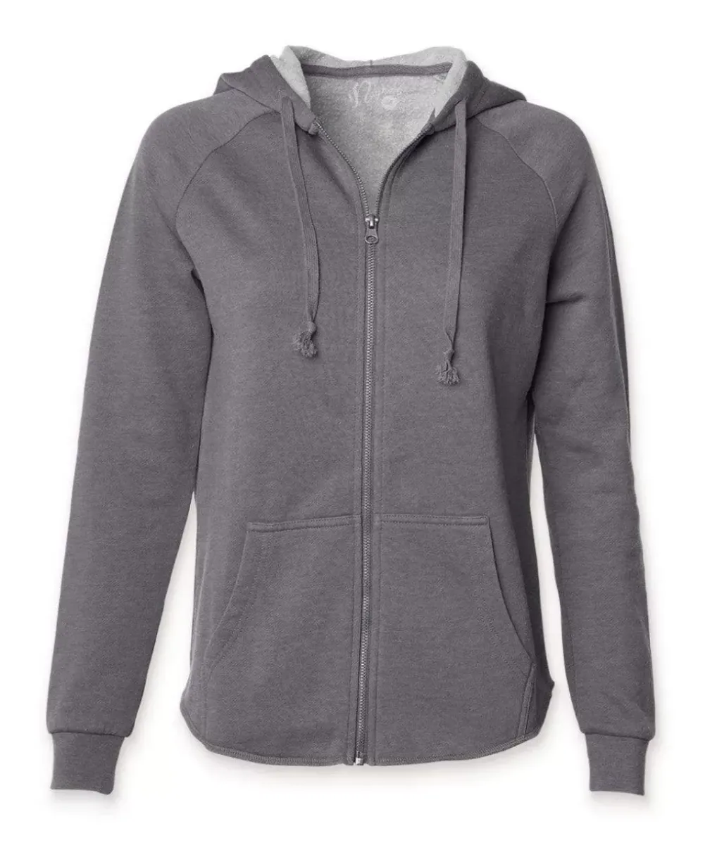 Hot Nayked Apparel Women'S California Wave Wash Full-Zip Hoodie