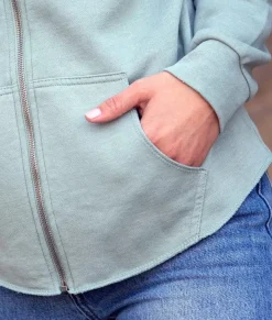 Hot Nayked Apparel Women'S California Wave Wash Full-Zip Hoodie