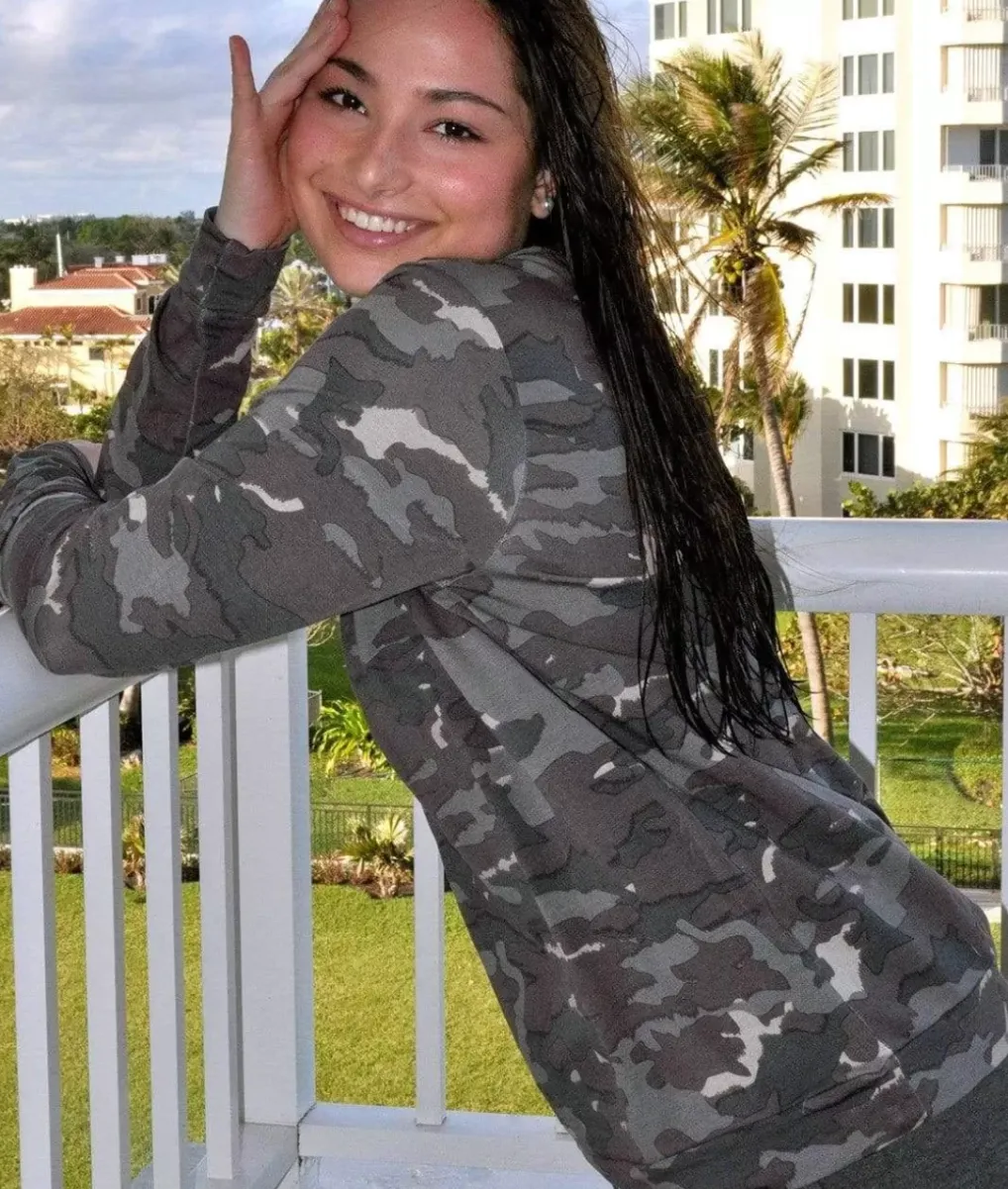 New Nayked Apparel Women'S Earth Print Pullover/Discontinued Camo
