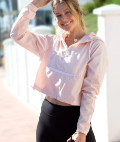 Best Nayked Apparel Women'S Lightweight Pullover Cropped Windbreaker